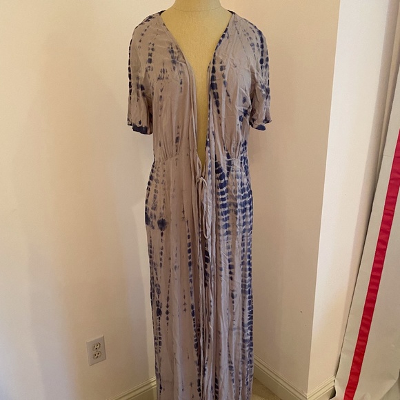 Aakaa Tops - Aakaa Tie Dye Duster Kimono